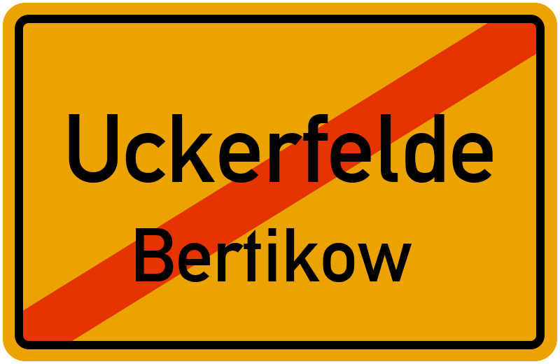 Ortsschild Uckerfelde