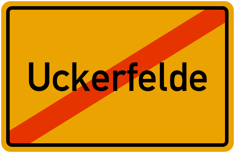 Ortsschild Uckerfelde