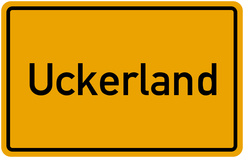 Ortsschild Uckerland
