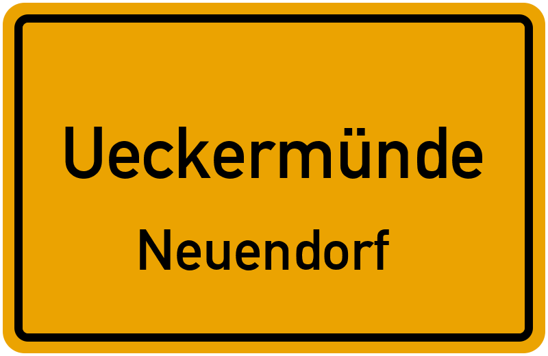 Ortsschild Ueckermünde