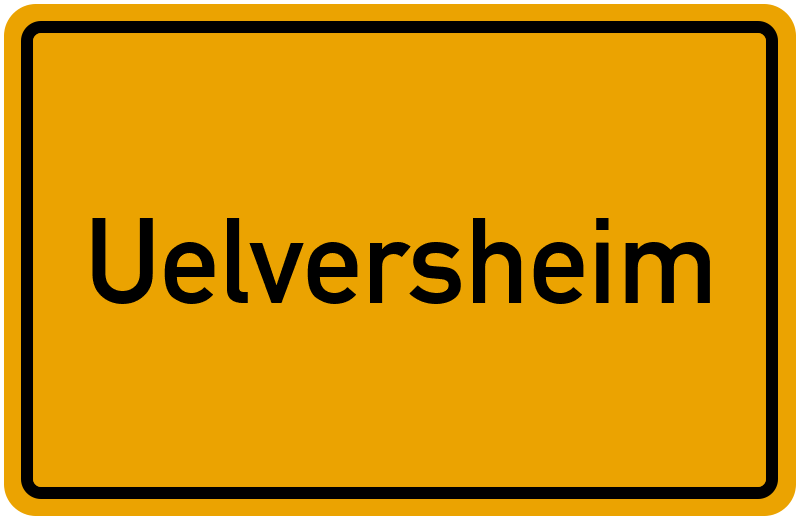 Ortsschild Uelversheim