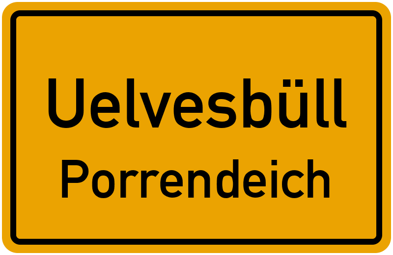 Ortsschild Uelvesbüll
