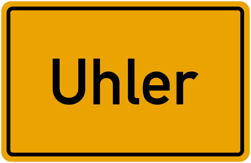 Ortsschild Uhler