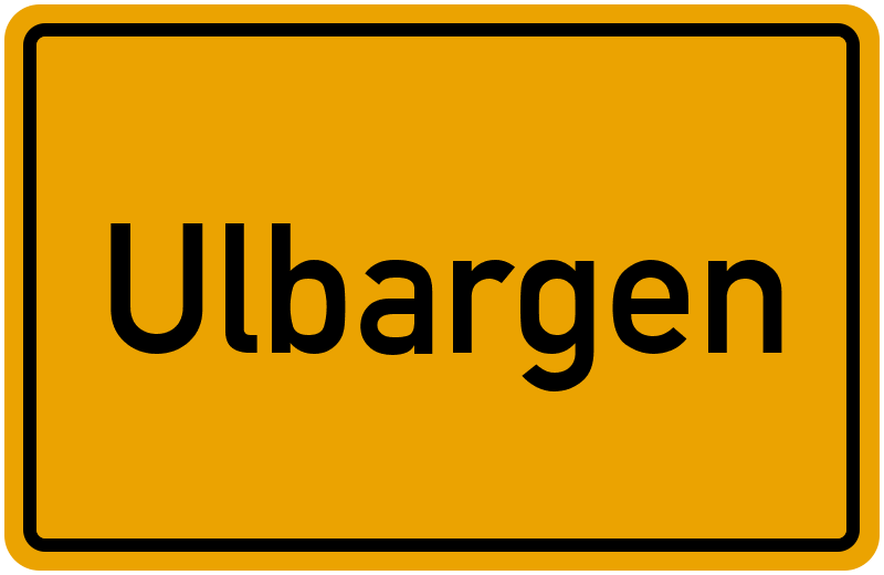 Ortsschild Ulbargen