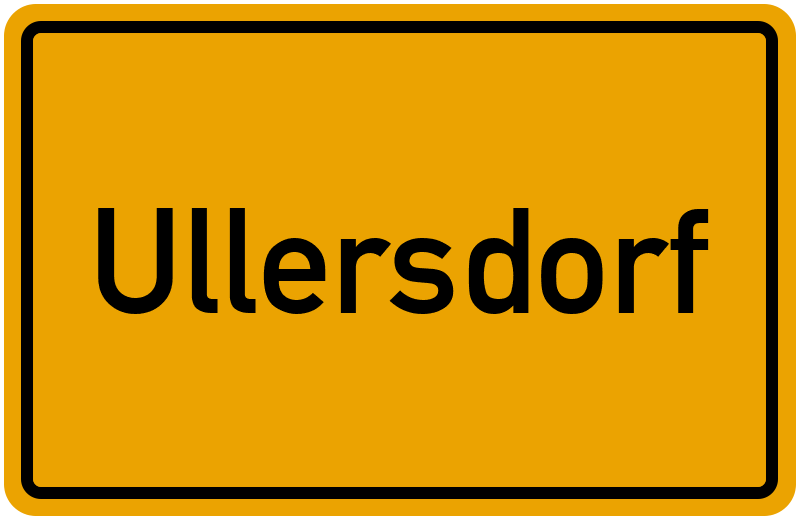 Ortsschild Ullersdorf