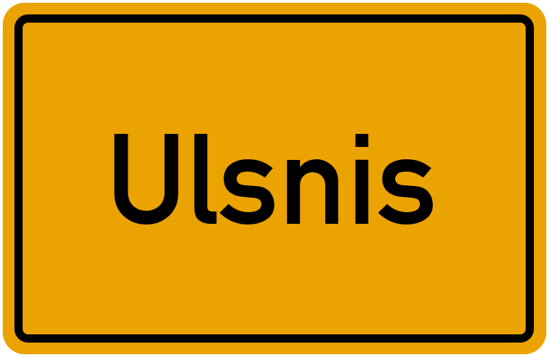 Ortsschild Ulsnis