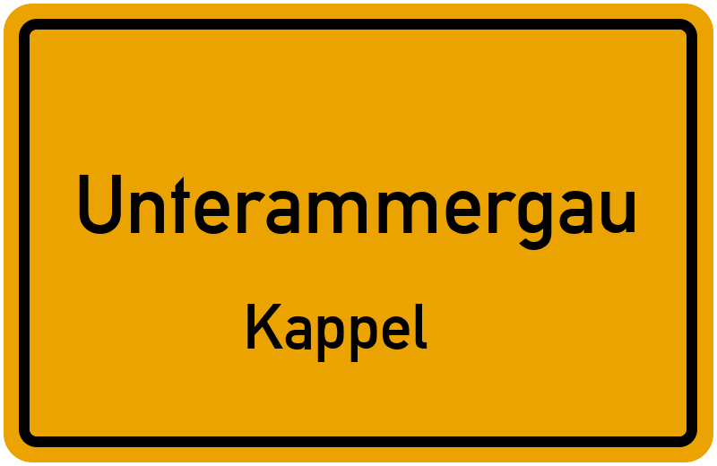 Ortsschild Unterammergau