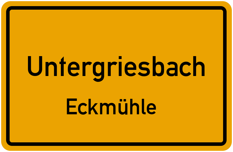 Ortsschild Untergriesbach