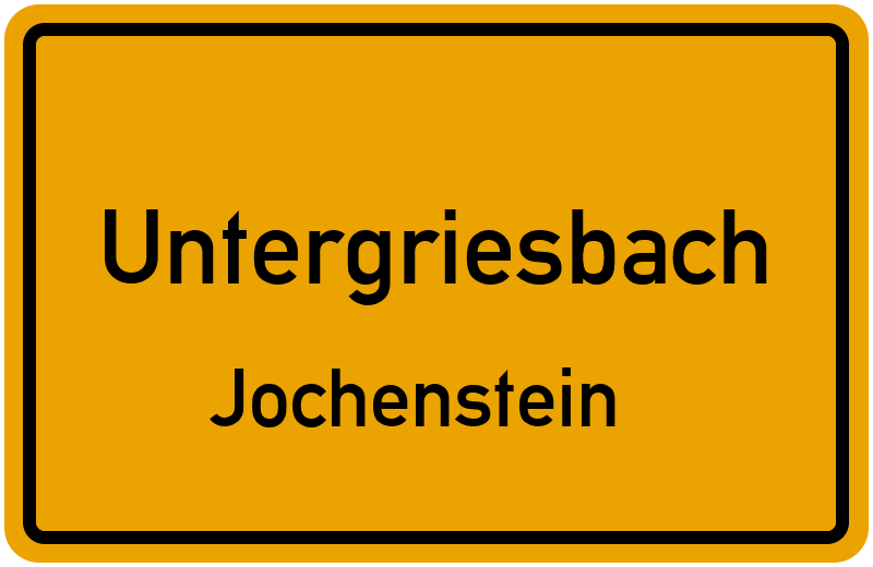 Ortsschild Untergriesbach