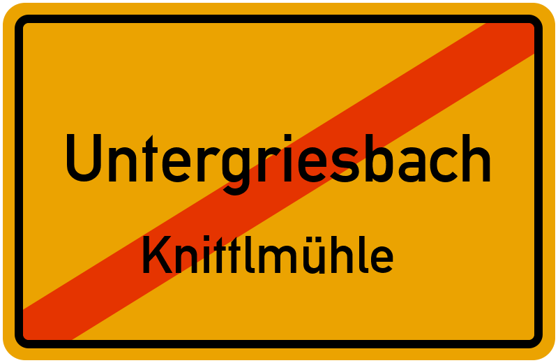 Ortsschild Untergriesbach