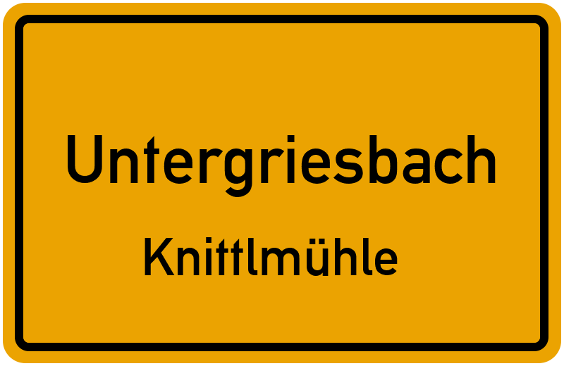 Ortsschild Untergriesbach