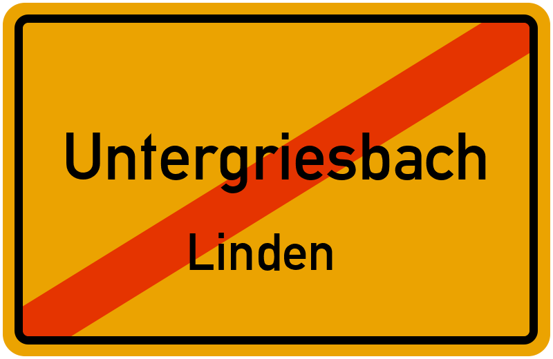 Ortsschild Untergriesbach