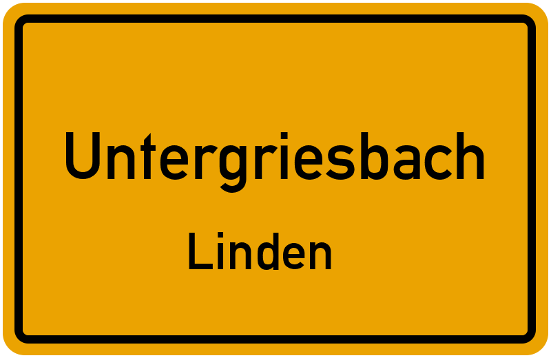 Ortsschild Untergriesbach