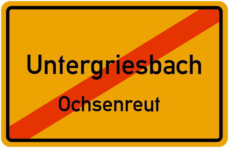 Ortsschild Untergriesbach