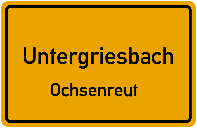 Ortsschild Untergriesbach