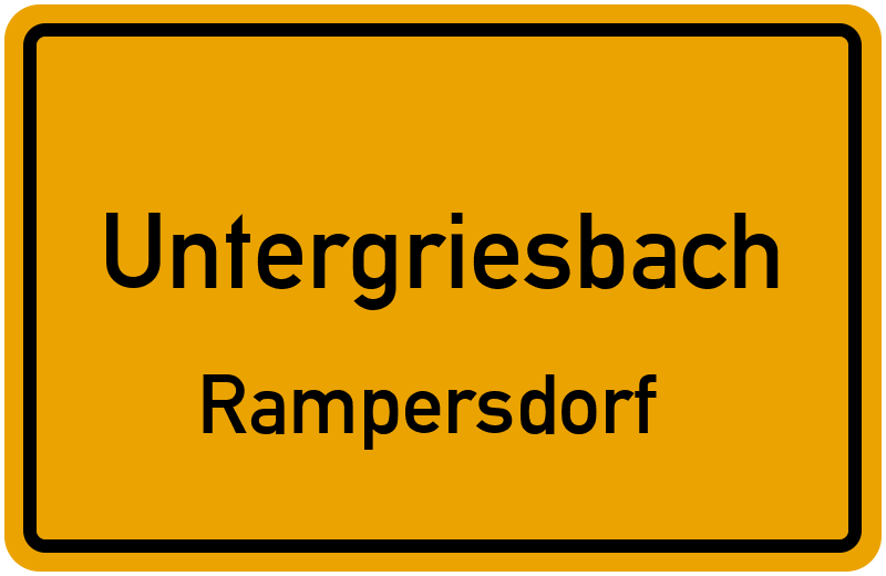 Ortsschild Untergriesbach