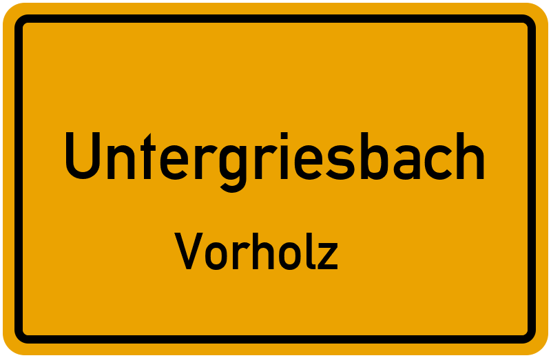 Ortsschild Untergriesbach