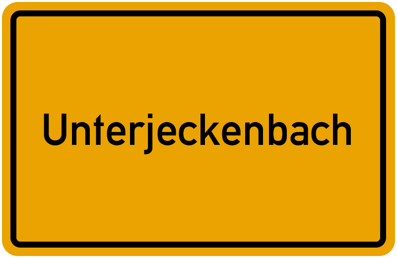 Ortsschild Unterjeckenbach