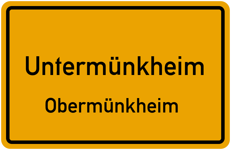 Ortsschild Untermünkheim