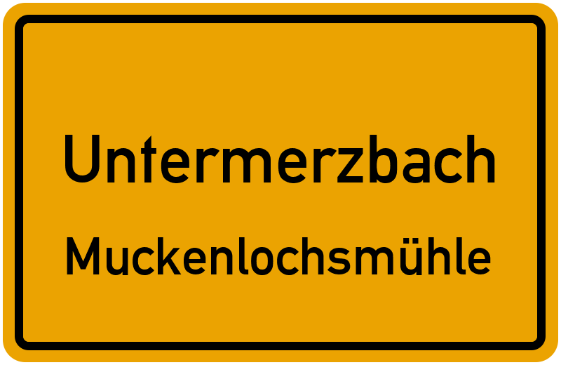 Ortsschild Untermerzbach