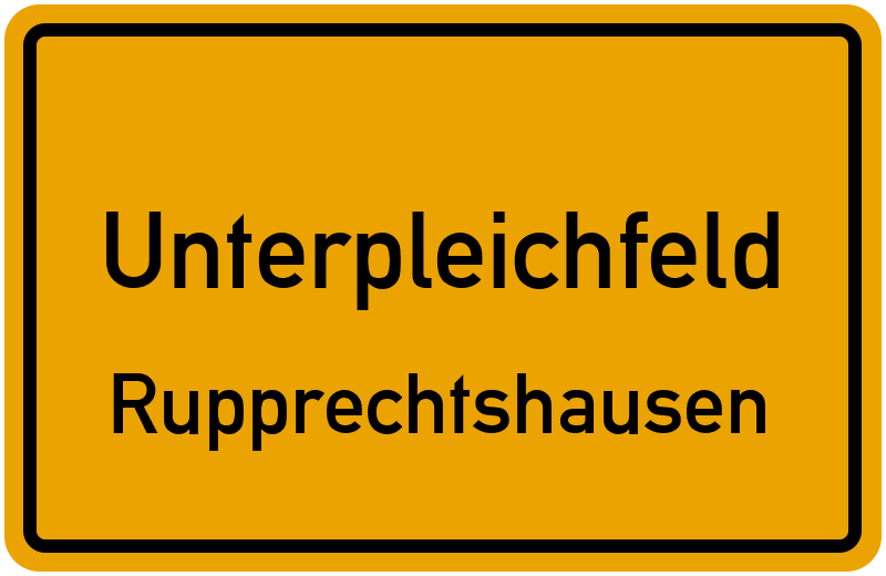 Ortsschild Unterpleichfeld