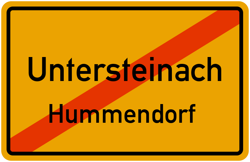 Ortsschild Untersteinach