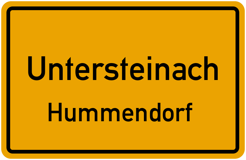 Ortsschild Untersteinach