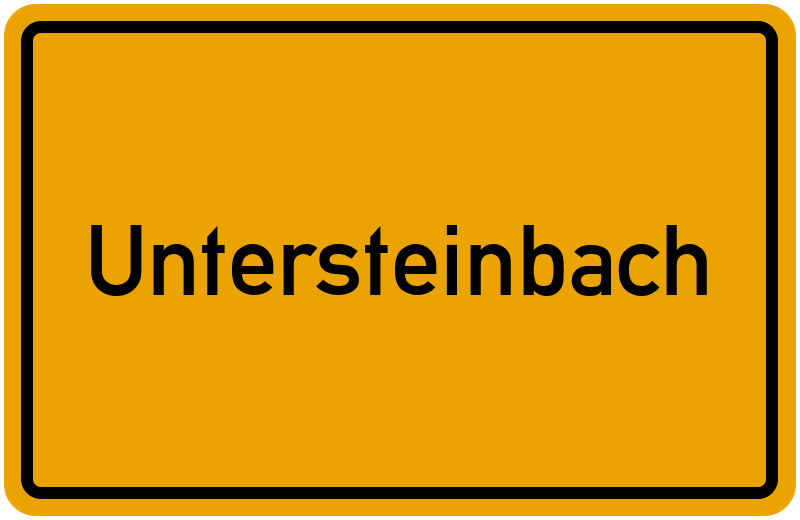 Ortsschild Untersteinbach
