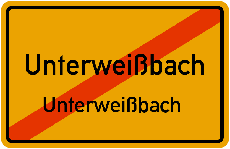 Ortsschild Unterweißbach