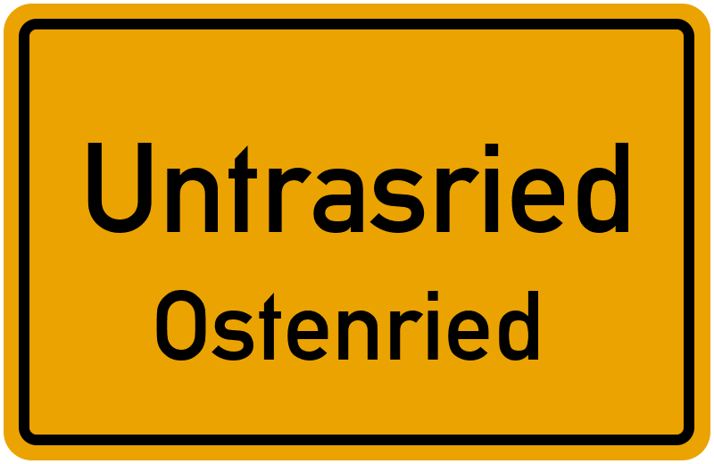 Ortsschild Untrasried