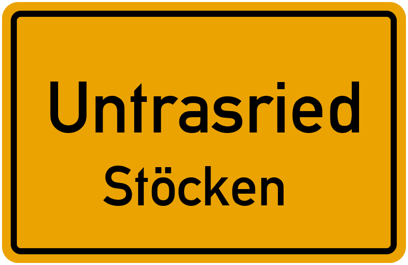 Ortsschild Untrasried