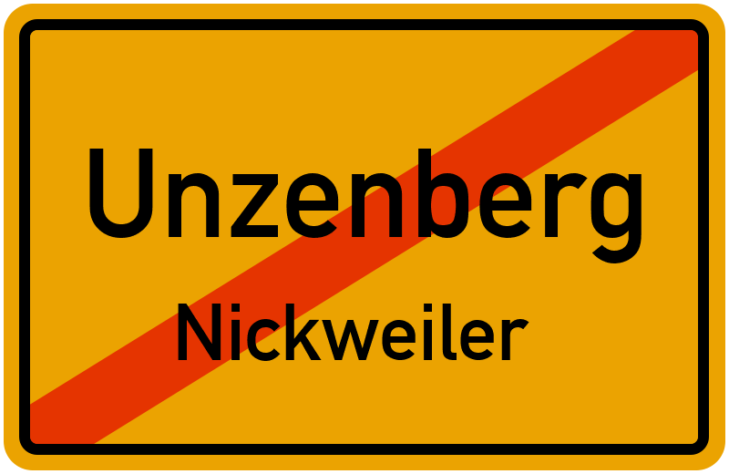 Ortsschild Unzenberg