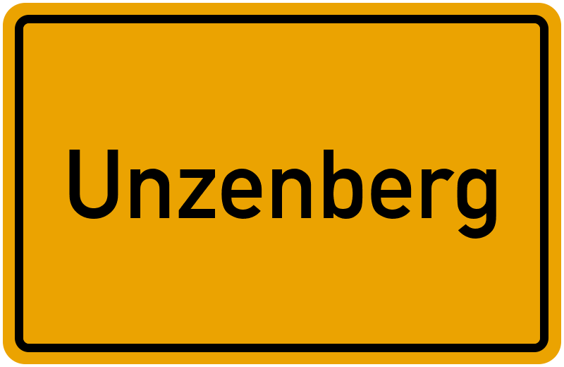 Ortsschild Unzenberg