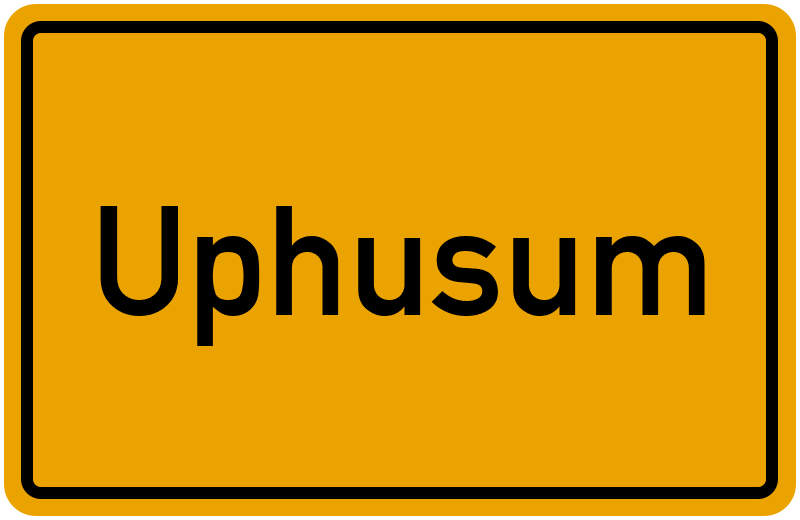 Ortsschild Uphusum
