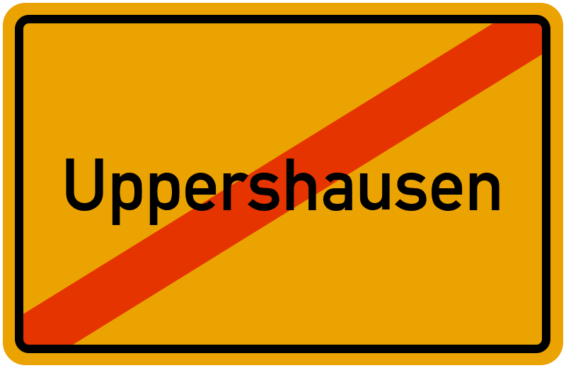 Ortsschild Uppershausen