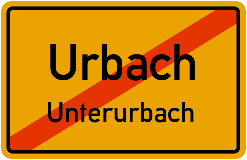 Ortsschild Urbach