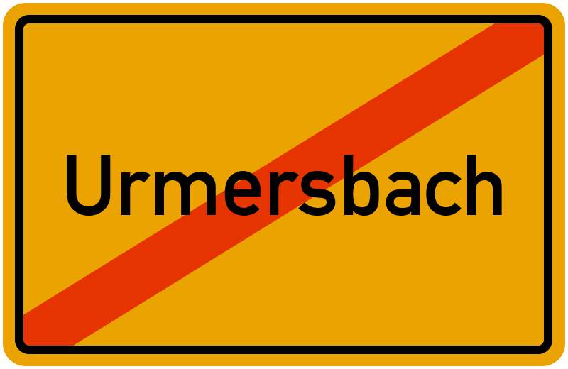 Ortsschild Urmersbach