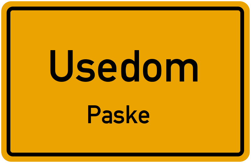 Ortsschild Usedom