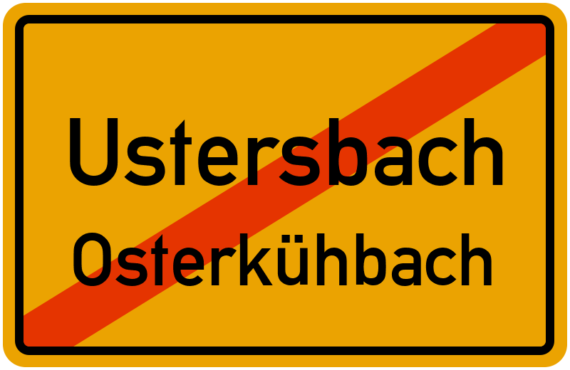 Ortsschild Ustersbach