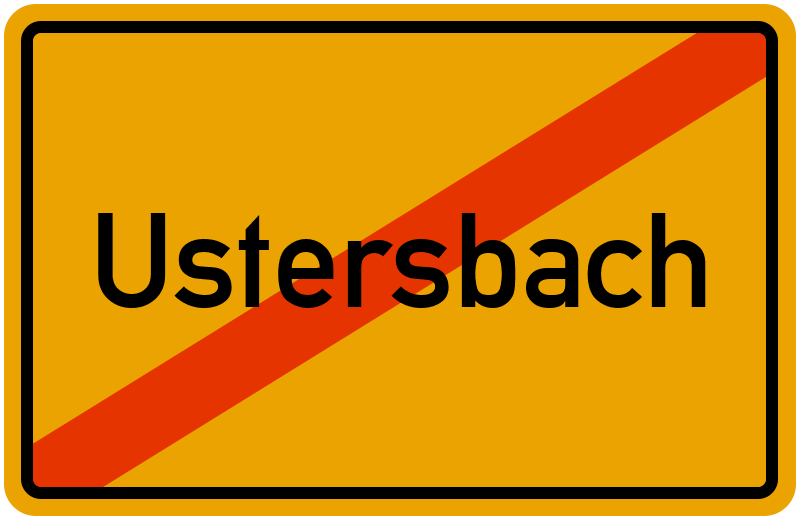 Ortsschild Ustersbach