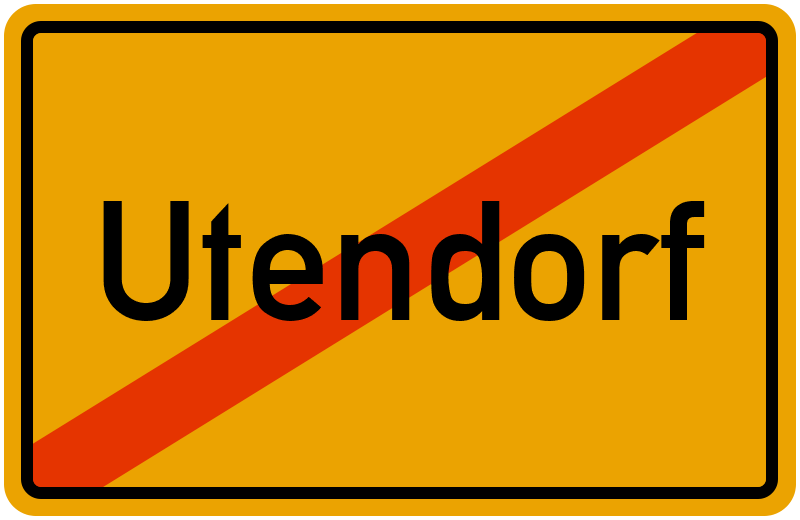 Ortsschild Utendorf