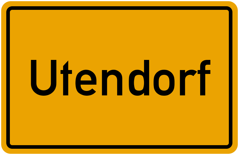 Ortsschild Utendorf