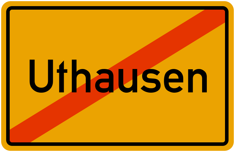 Ortsschild Uthausen