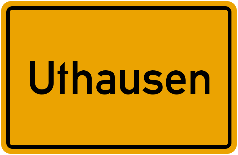 Ortsschild Uthausen