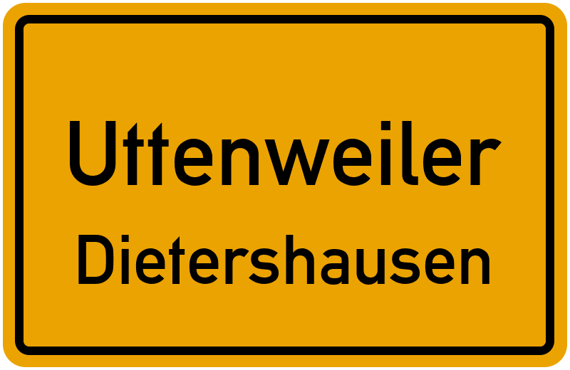 Ortsschild Uttenweiler