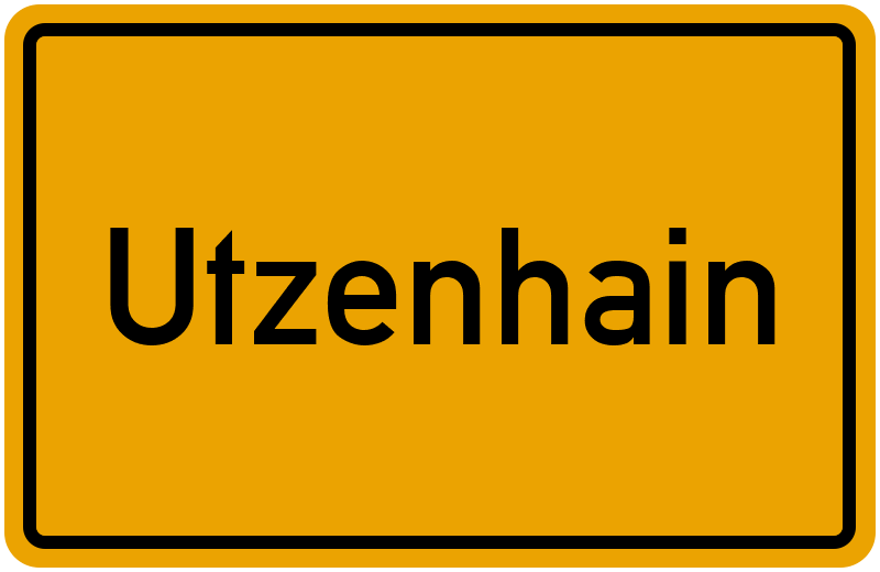 Ortsschild Utzenhain