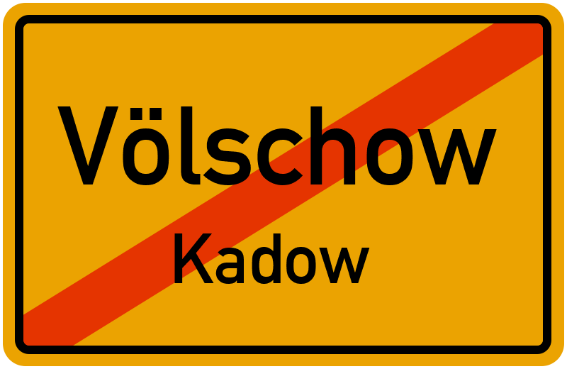 Ortsschild Völschow
