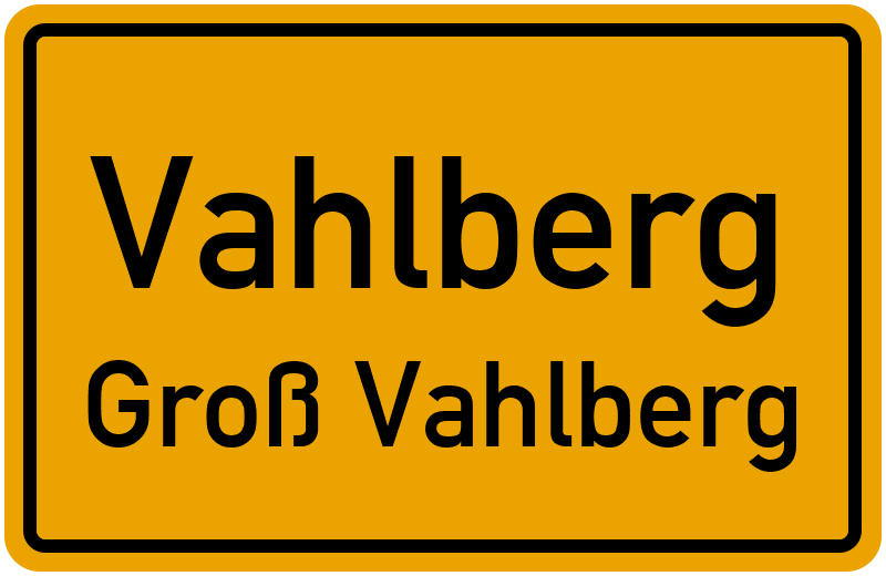 Ortsschild Vahlberg