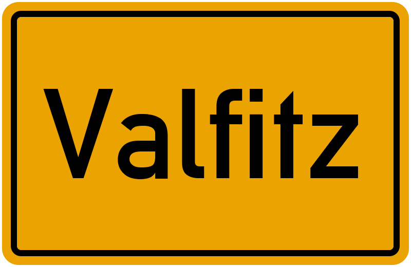 Ortsschild Valfitz