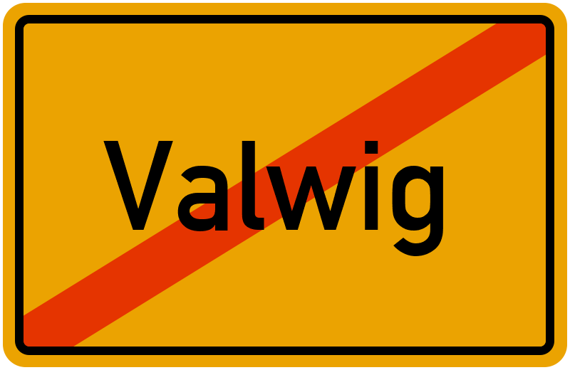 Ortsschild Valwig